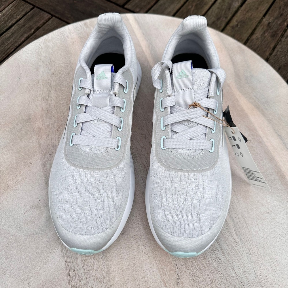 Adidas Women's QT Racer Sport Low Top Running Shoe Grey Mint Q46322 Size 9 - Picture 2 of 10